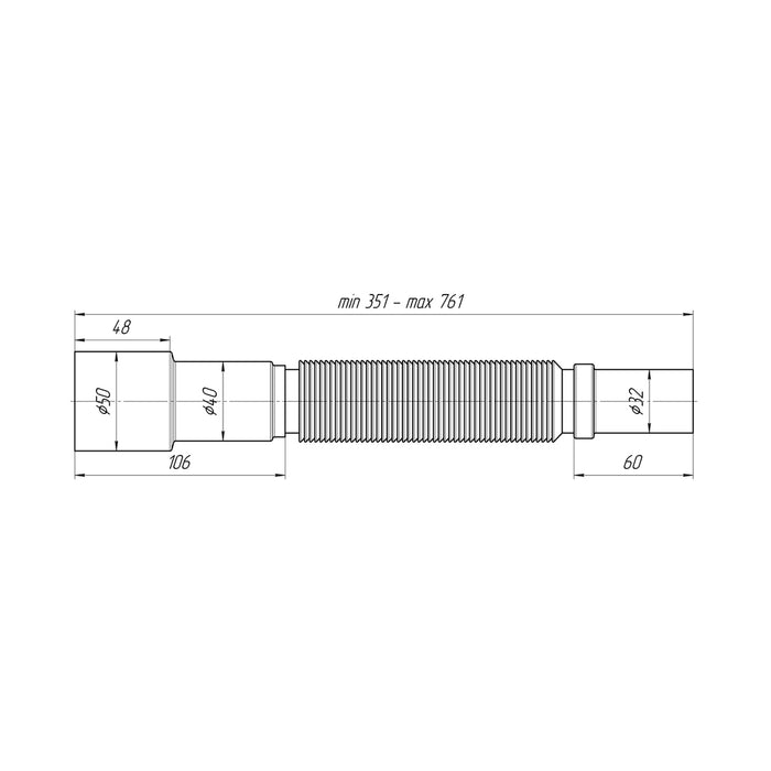 Гофра ANIplast 32х40/50 мм 400-800 мм K306