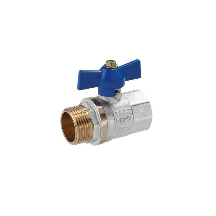 Кран кульовий Valves 3/4" ВЗ PN30 синій метелик