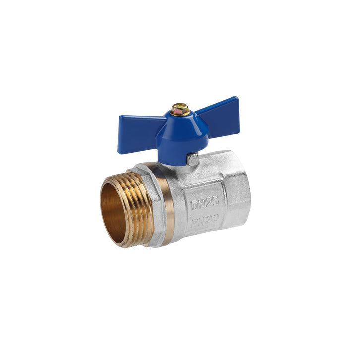 Кран кульовий Valves 1" ВЗ PN30 синій метелик