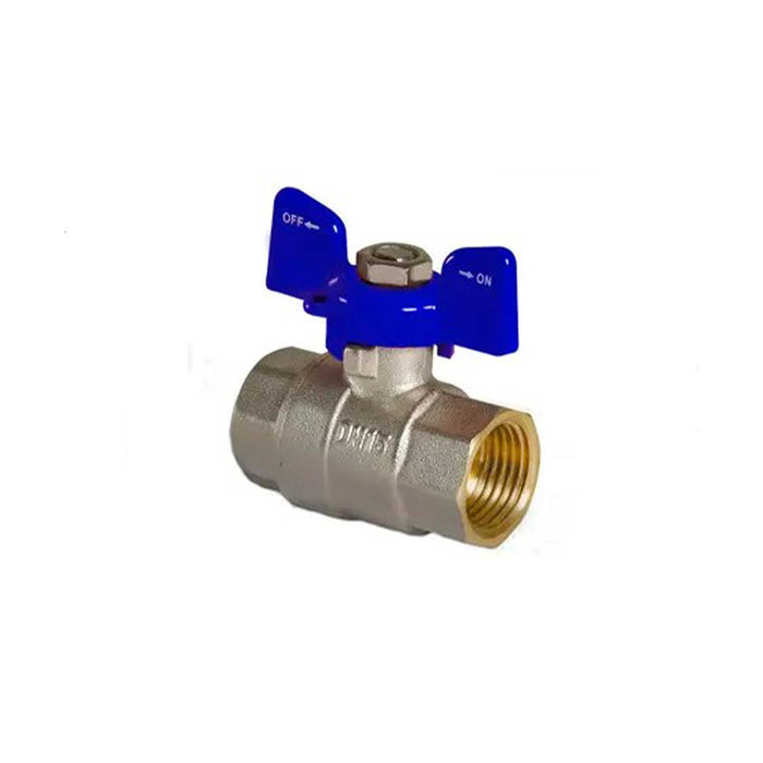 Кран кульовий Valves 3/4" ВВ PN30 синій метелик