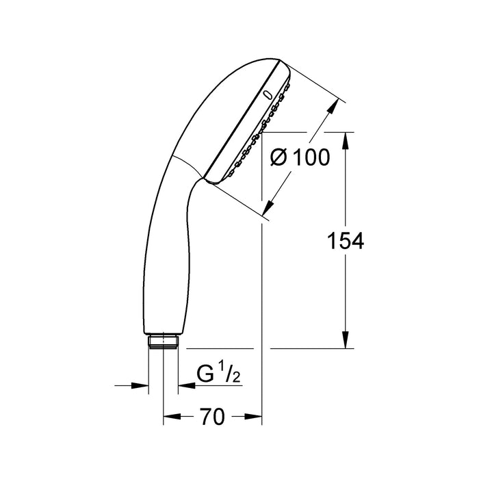 Лійка для ручного душу Grohe New Tempesta 100 2 режими струменя 26161001