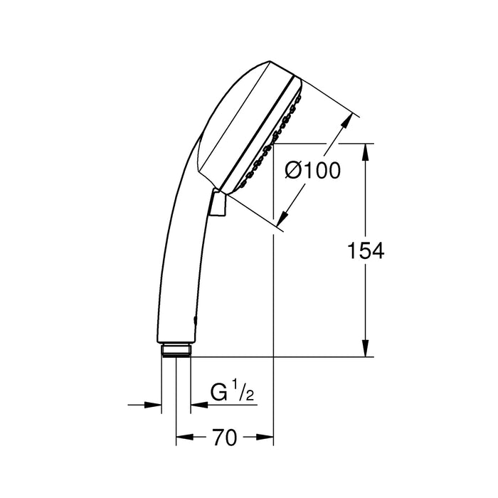 Лійка для ручного душу Grohe New Tempesta Cosmopolitan 2 режими струменя 100 27571002