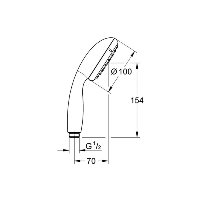 Лійка для ручного душу Grohe Tempesta 100 2 режими струменя 27597001