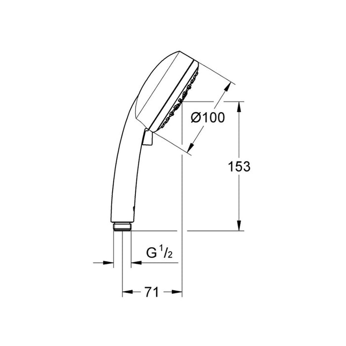 Лійка для ручного душу Grohe Vitalio Comfort 100 4 режими струменя 26094000