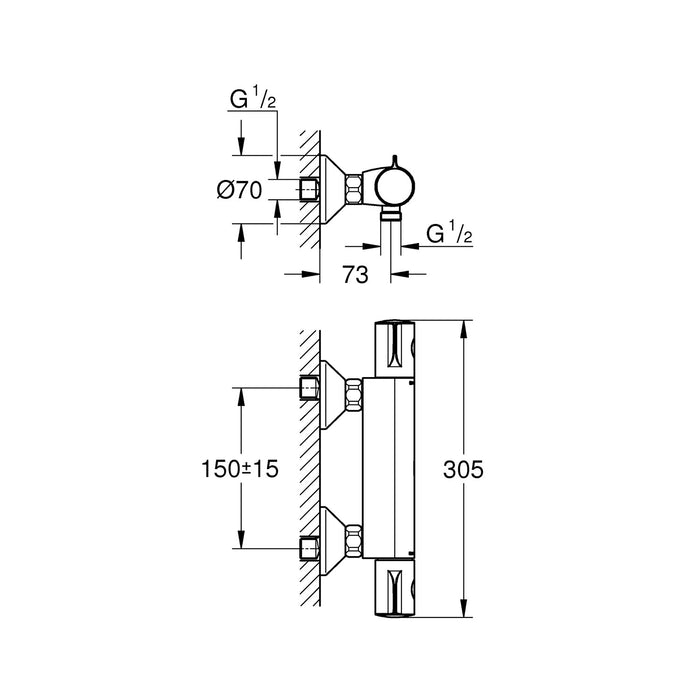 Термостат для душу Grohe Grohtherm 800 34558000