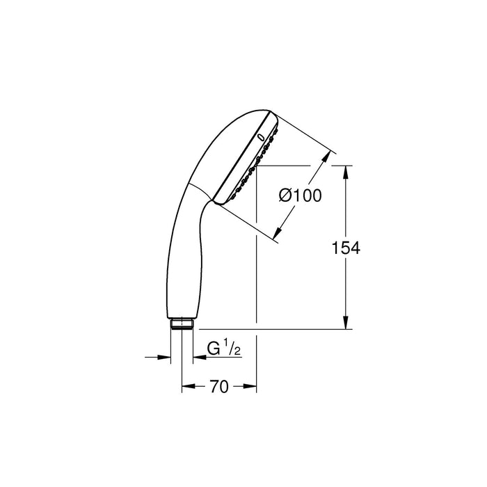 Лійка для ручного душу, 1 режим струменя Grohe Tempesta 100 27923001