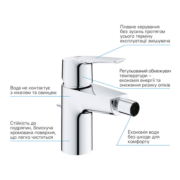 Змішувач одноважільний для біде Grohe QuickFix Start 32560002