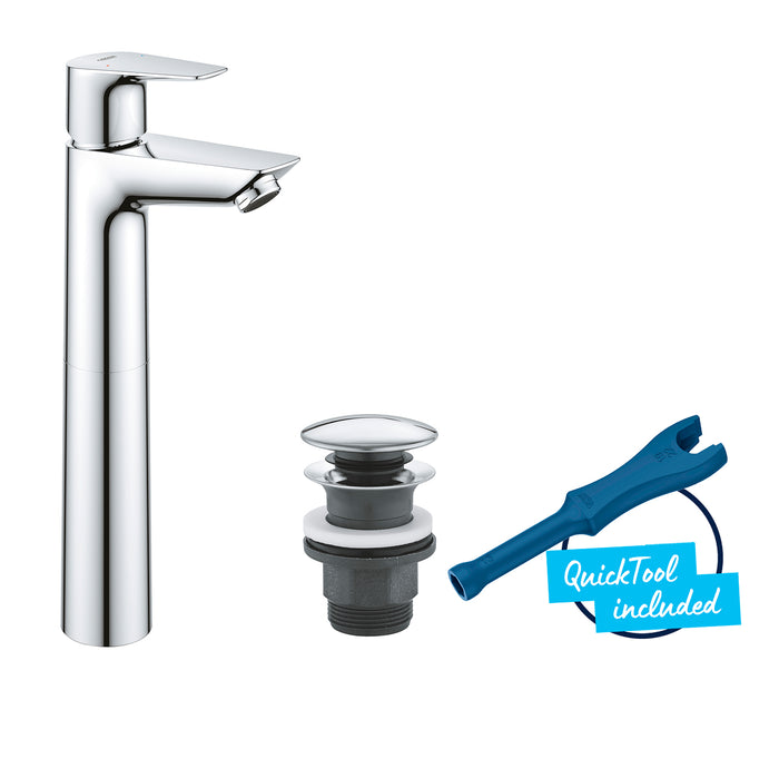 Змішувач одноважільний для раковини XL-Size з донним клапаном Grohe QuickFix StartEdge 23777001