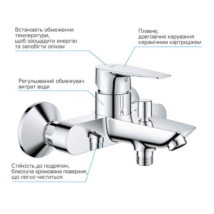 Змішувач одноважільний для ванни Grohe QuickFix StartEdge 24198001