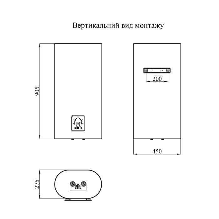 Водонагрівач Kroner Flacher K50F2-D з сухим ТЕНом