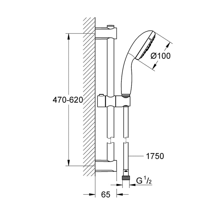 Душовий гарнітур Grohe Vitalio Start 100 26032000