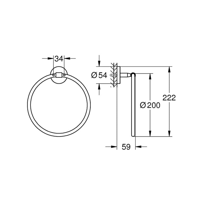 Рушникотримач Grohe QuickFix Start Cosmopolitan 41167000