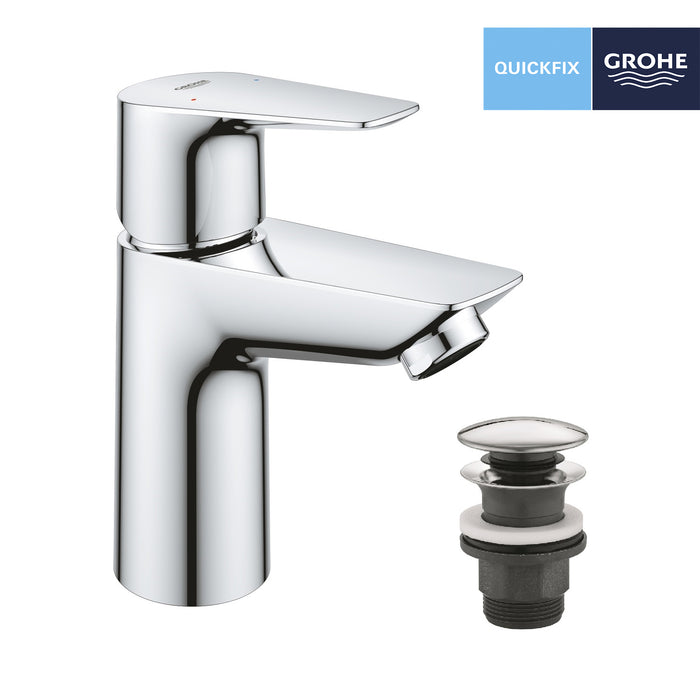 Змішувач для раковини Grohe QuickFix Start Edge S-Size з донним клапаном 23898001