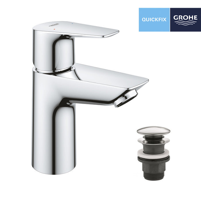 Змішувач для раковини Grohe QuickFix Start Edge S-Size з донним клапаном 24199001