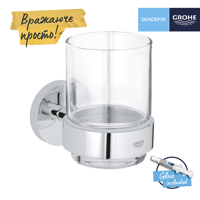 Склянка з утримувачем Grohe QuickFix Start 41194000