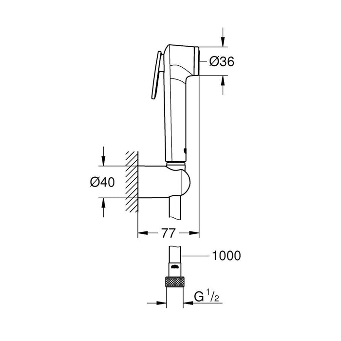 Набір для гігієнічного душу Grohe Tempesta-F Trigger Spray 30 26352000