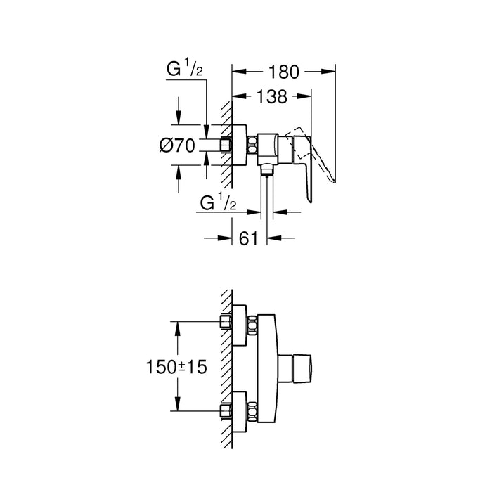 Змішувач для душу Grohe QuickFix Start 322792432